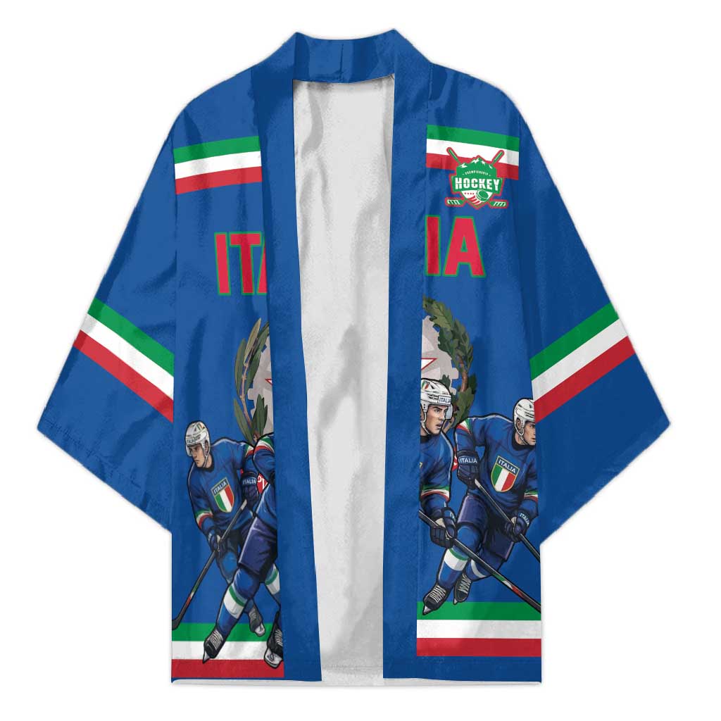 Italy Hockey Custom Kimono Italia Hockey Pride Vintage Blue