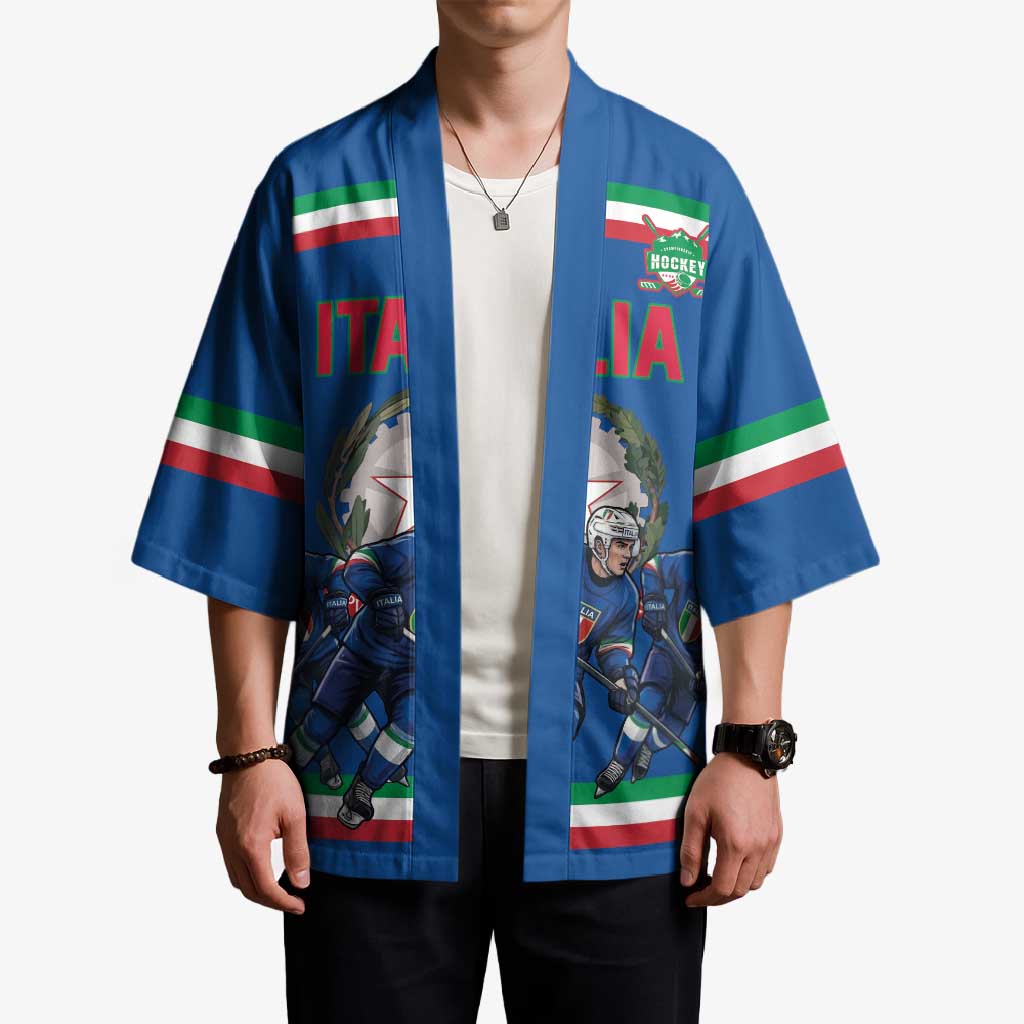 Italy Hockey Custom Kimono Italia Hockey Pride Vintage Blue