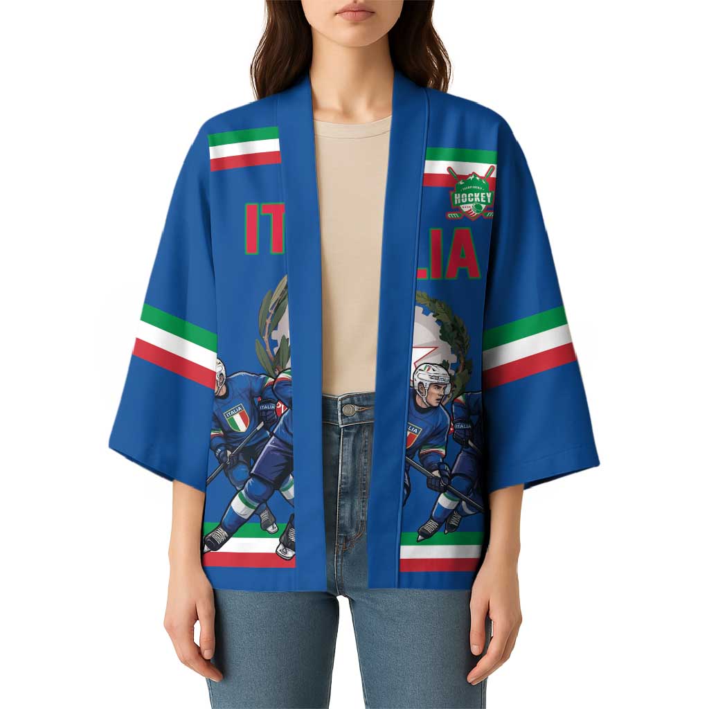Italy Hockey Custom Kimono Italia Hockey Pride Vintage Blue