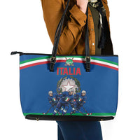 Italy Hockey Leather Tote Bag Italia Hockey Pride Vintage Blue