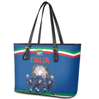 Italy Hockey Leather Tote Bag Italia Hockey Pride Vintage Blue