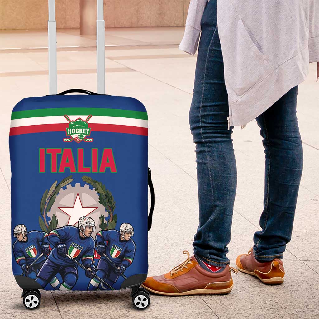 Italy Hockey Luggage Cover Italia Hockey Pride Vintage Blue