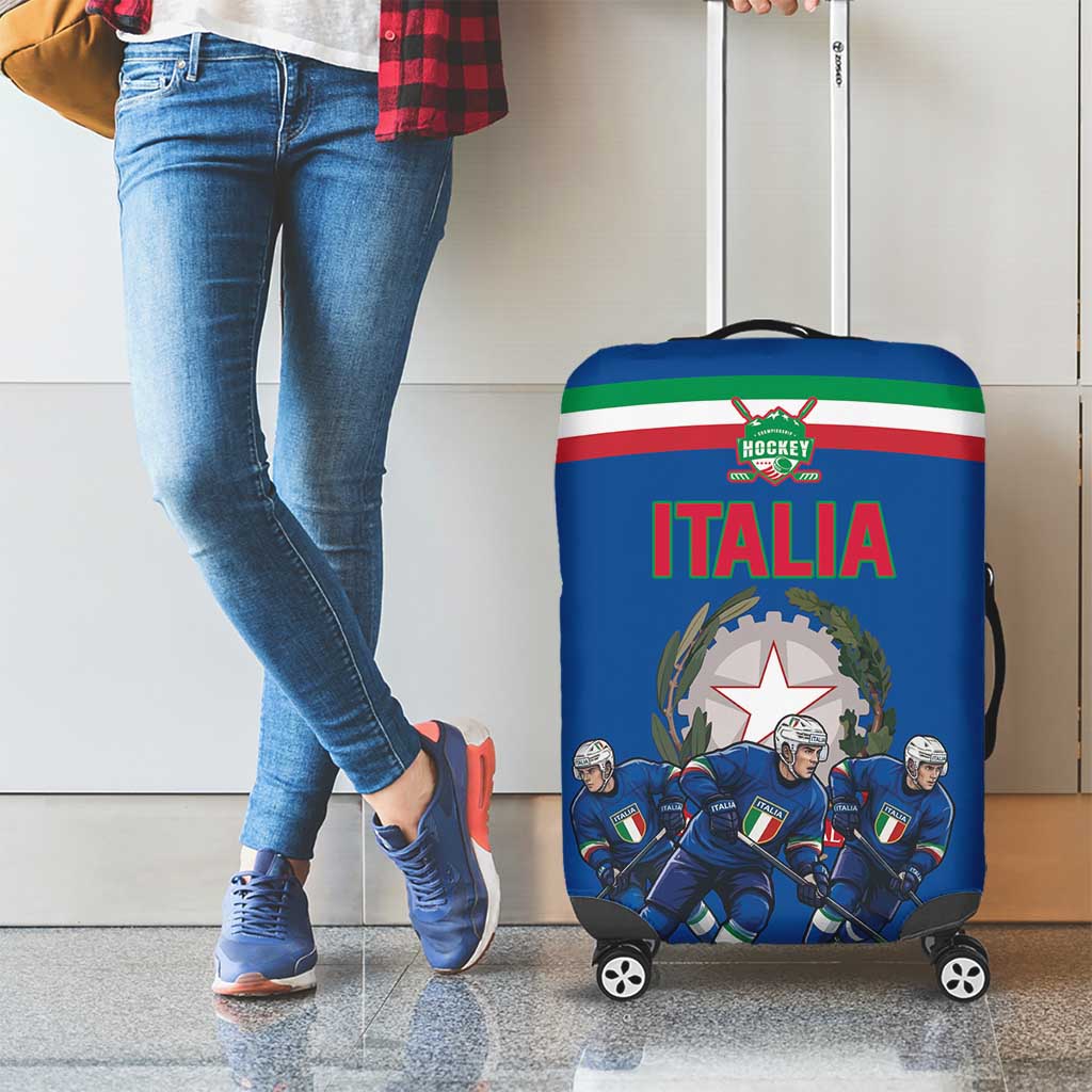 Italy Hockey Luggage Cover Italia Hockey Pride Vintage Blue