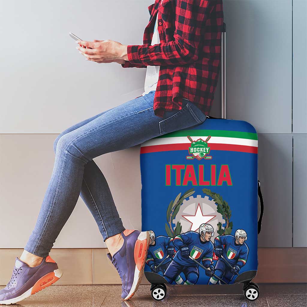 Italy Hockey Luggage Cover Italia Hockey Pride Vintage Blue