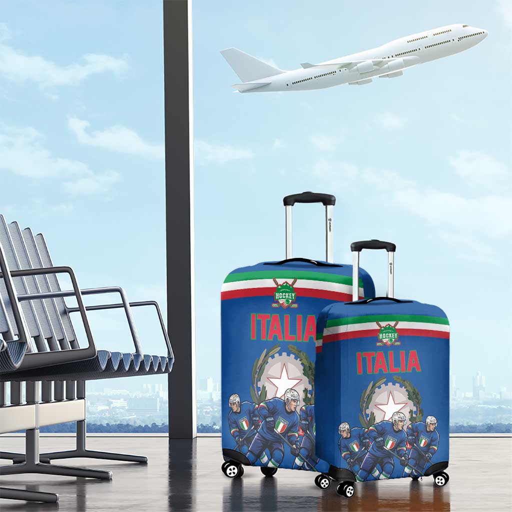 Italy Hockey Luggage Cover Italia Hockey Pride Vintage Blue