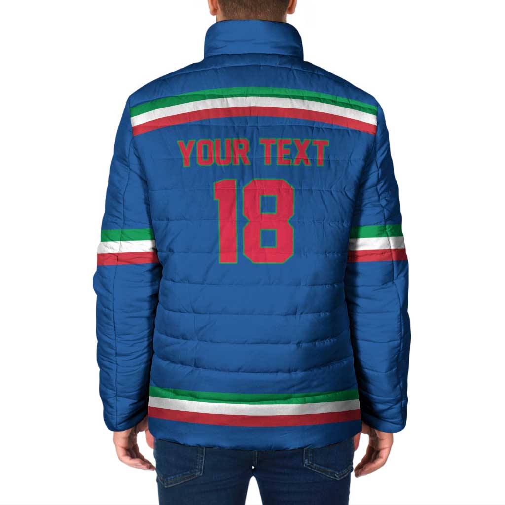 Italy Hockey Custom Padded Jacket Italia Hockey Pride Vintage Blue