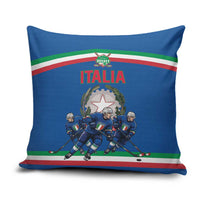 Italy Hockey Pillow Cover Italia Hockey Pride Vintage Blue