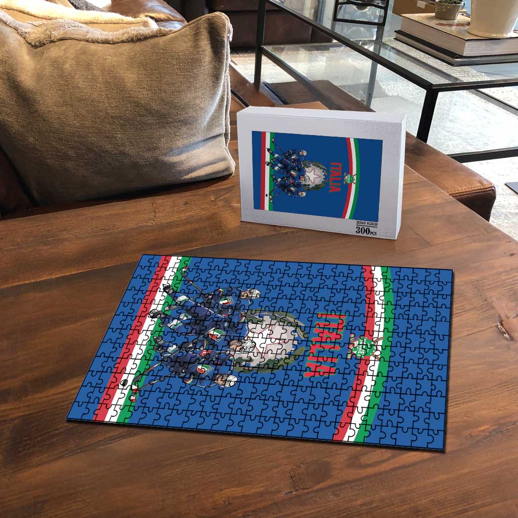 Italy Hockey Puzzle Italia Hockey Pride Vintage Blue