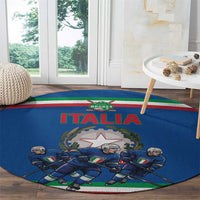 Italy Hockey Round Carpet Italia Hockey Pride Vintage Blue