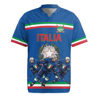 Italy Hockey Custom Rugby Jersey Italia Hockey Pride Vintage Blue