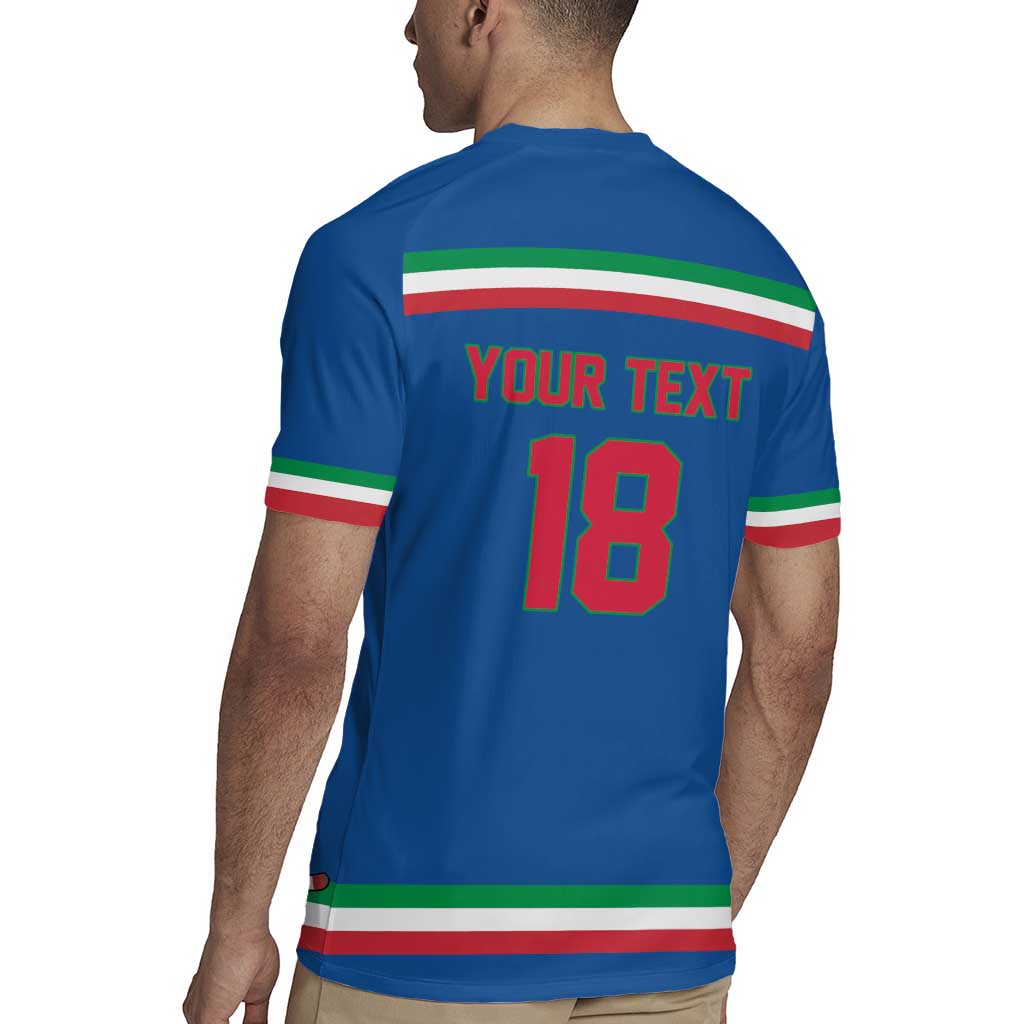 Italy Hockey Custom Rugby Jersey Italia Hockey Pride Vintage Blue