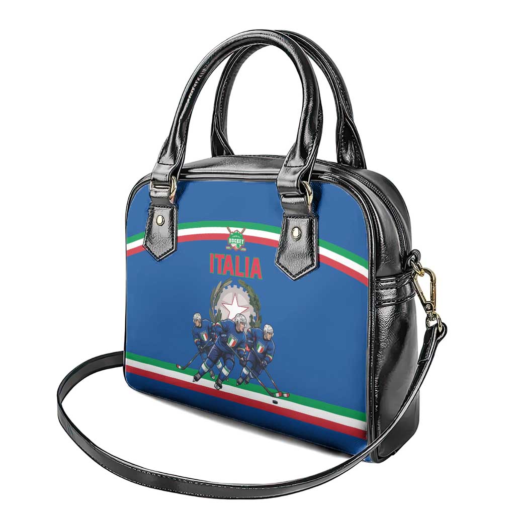 Italy Hockey Shoulder Handbag Italia Hockey Pride Vintage Blue