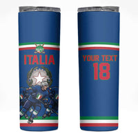 Italy Hockey Custom Skinny Tumbler Italia Hockey Pride Vintage Blue