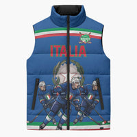 Italy Hockey Custom Sleeveless Puffer Jacket Italia Hockey Pride Vintage Blue