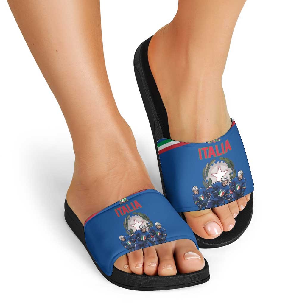Italy Hockey Slide Sandals Italia Hockey Pride Vintage Blue