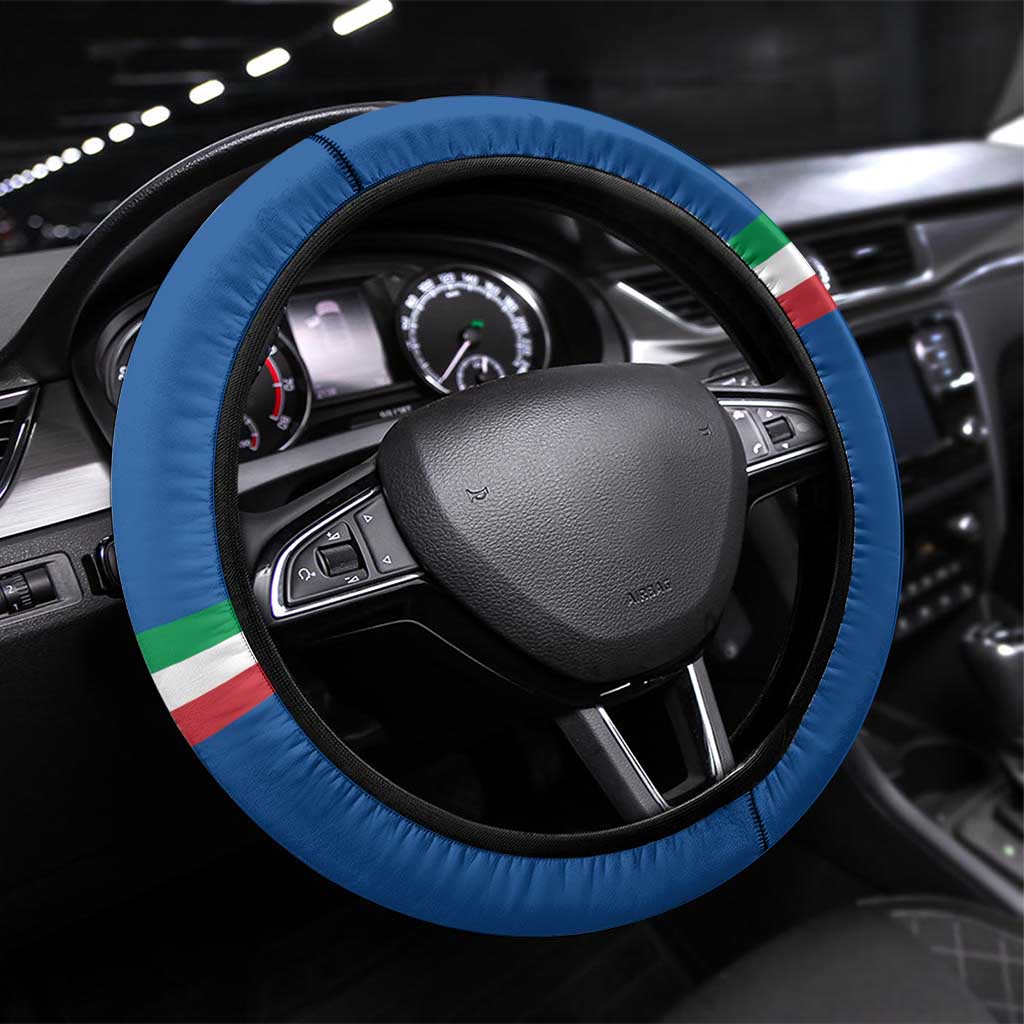 Italy Hockey Steering Wheel Cover Italia Hockey Pride Vintage Blue