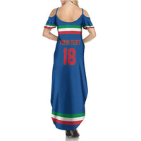 Italy Hockey Custom Summer Maxi Dress Italia Hockey Pride Vintage Blue