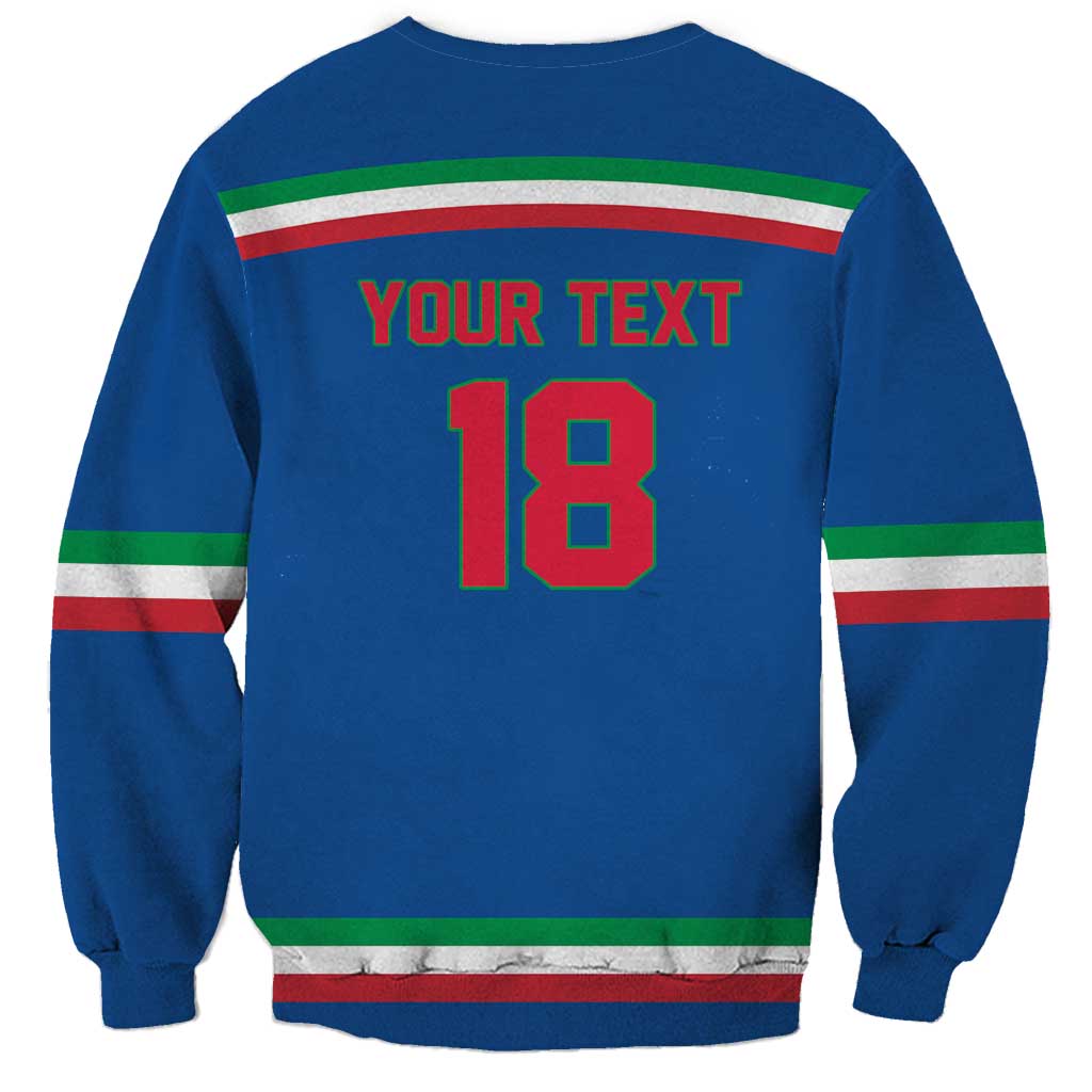 Italy Hockey Custom Sweatshirt Italia Hockey Pride Vintage Blue