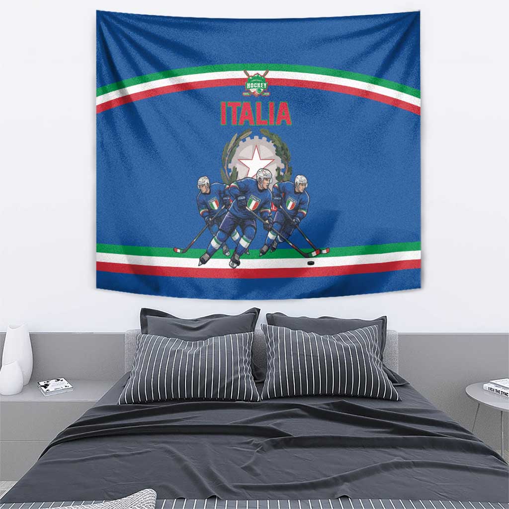 Italy Hockey Tapestry Italia Hockey Pride Vintage Blue