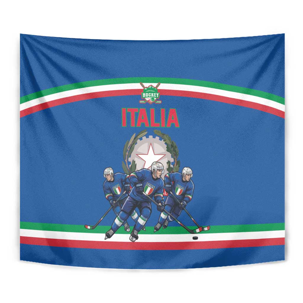 Italy Hockey Tapestry Italia Hockey Pride Vintage Blue
