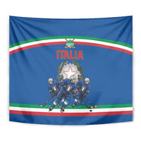 Italy Hockey Tapestry Italia Hockey Pride Vintage Blue