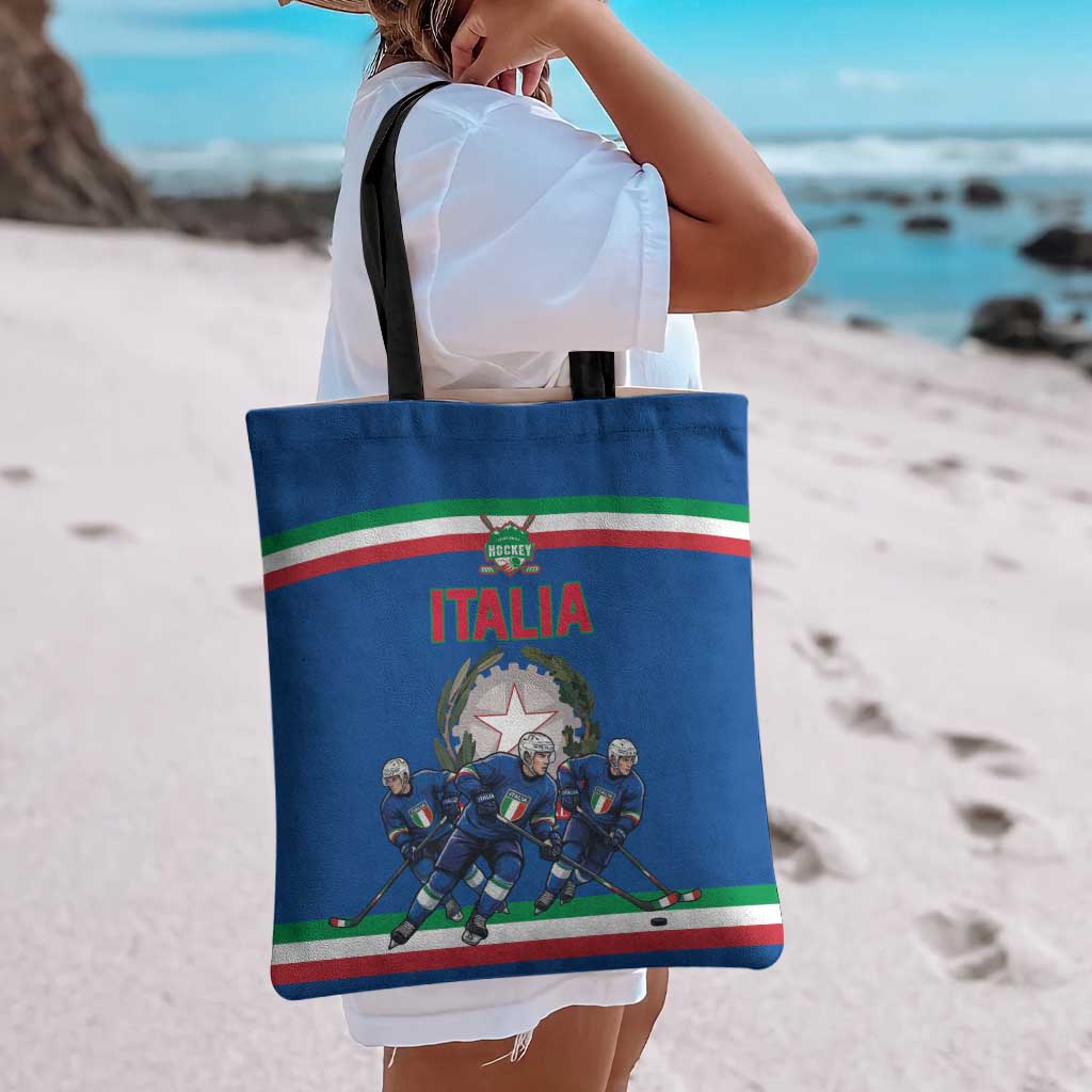 Italy Hockey Tote Bag Italia Hockey Pride Vintage Blue