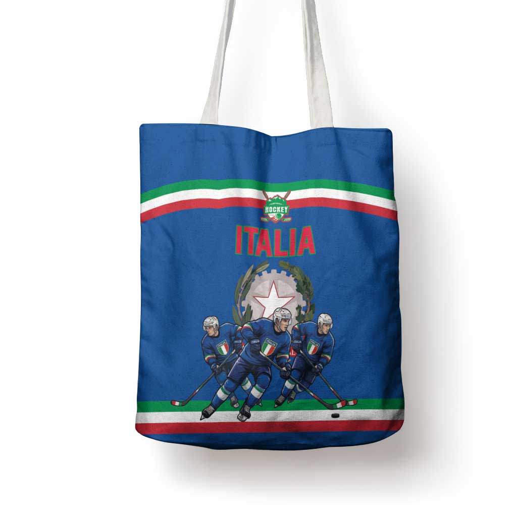 Italy Hockey Tote Bag Italia Hockey Pride Vintage Blue
