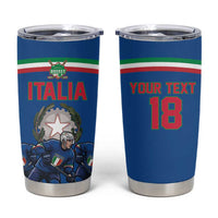 Italy Hockey Custom Tumbler Cup Italia Hockey Pride Vintage Blue