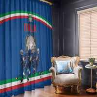 Italy Hockey Window Curtain Italia Hockey Pride Vintage Blue