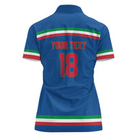 Italy Hockey Custom Women Polo Shirt Italia Hockey Pride Vintage Blue