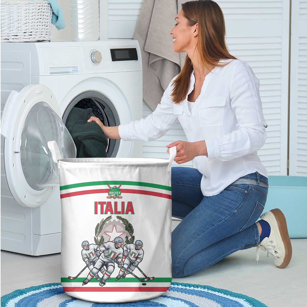 Italy Hockey Laundry Basket Italia Hockey Pride Vintage White
