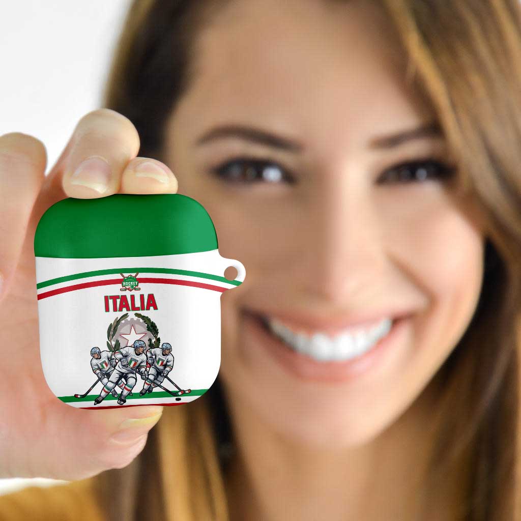 Italy Hockey AirPods Case Italia Hockey Pride Vintage White