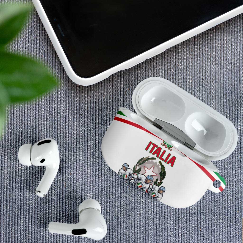 Italy Hockey AirPods Case Italia Hockey Pride Vintage White
