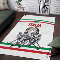 Italy Hockey Area Rug Italia Hockey Pride Vintage White