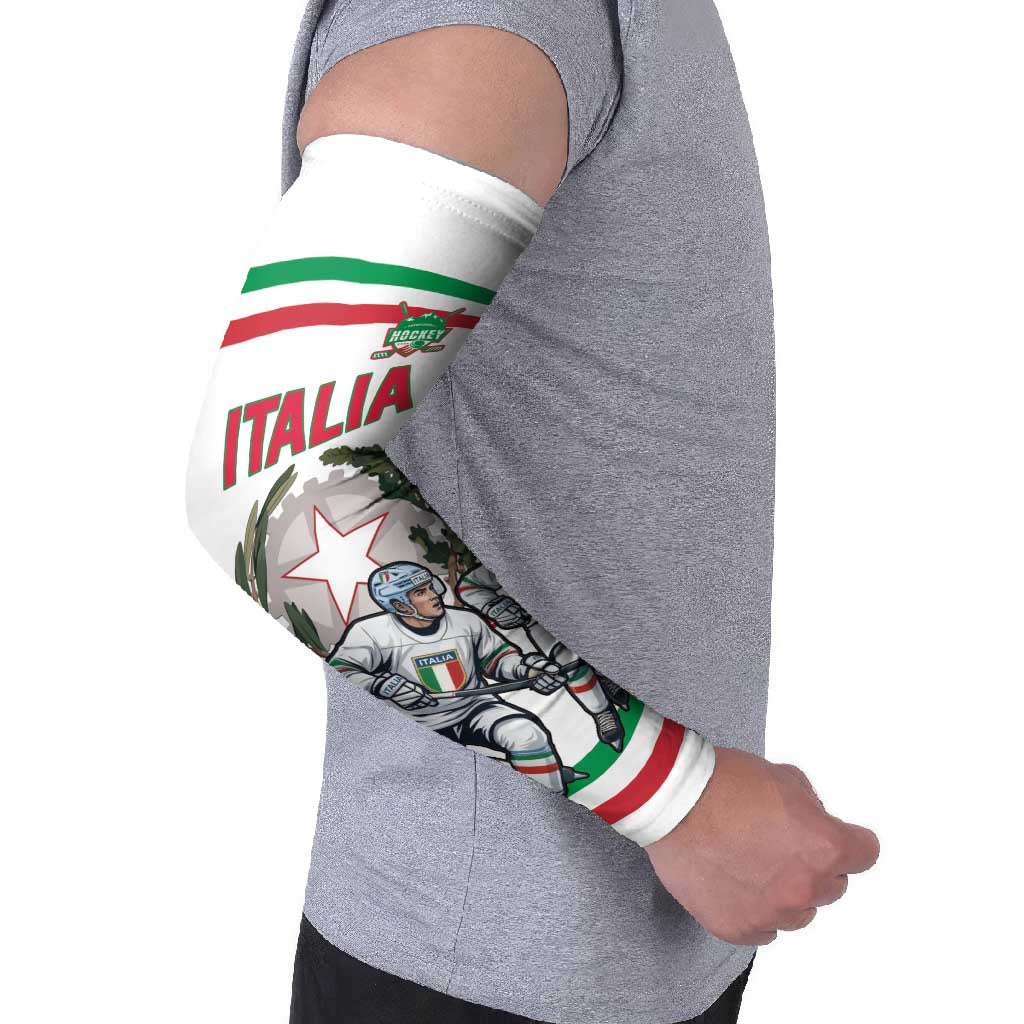 Italy Hockey Custom Arm Sleeves Italia Hockey Pride Vintage White