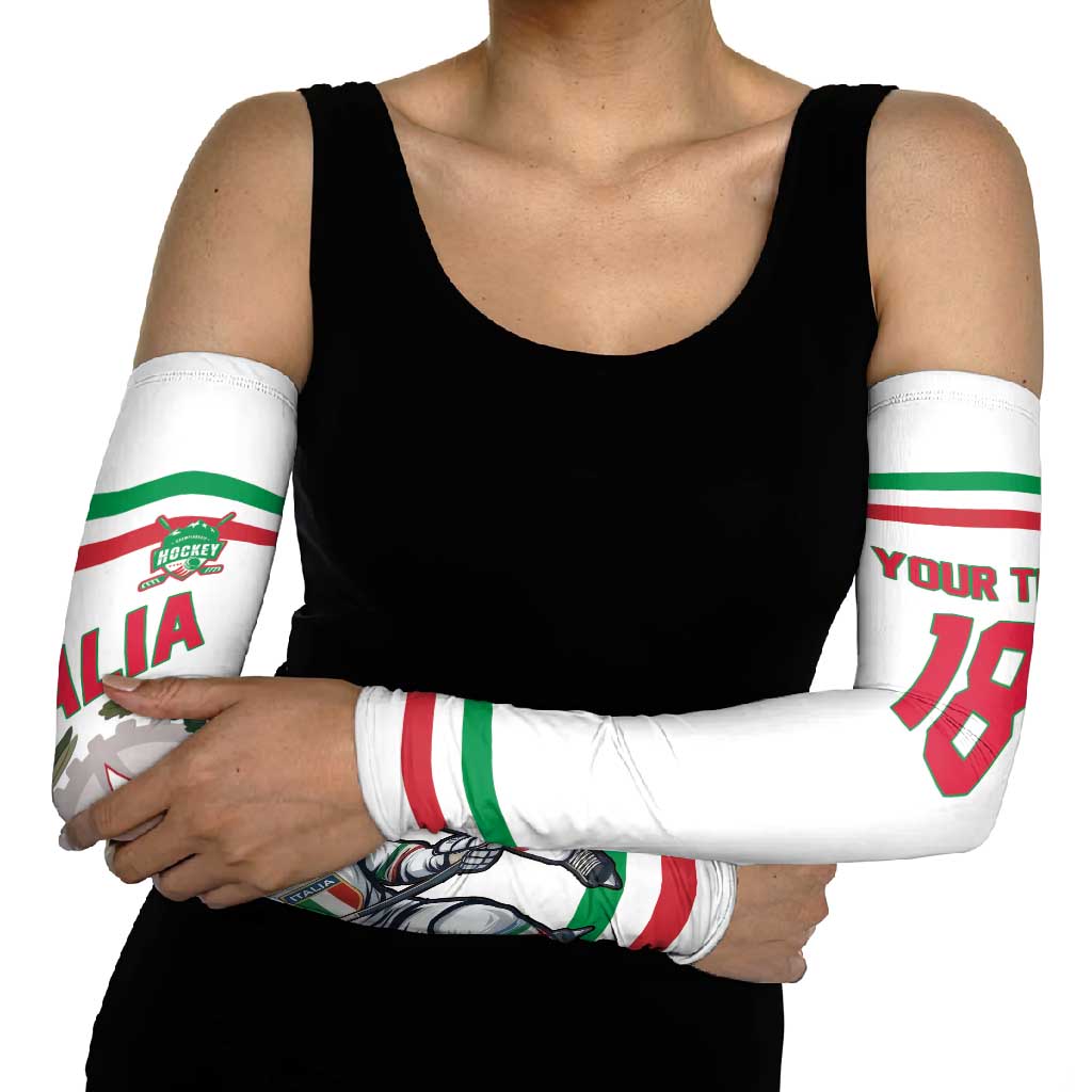 Italy Hockey Custom Arm Sleeves Italia Hockey Pride Vintage White
