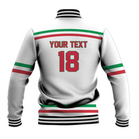 Italy Hockey Custom Baseball Jacket Italia Hockey Pride Vintage White