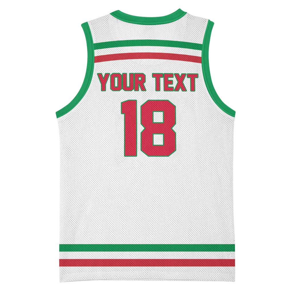 Italy Hockey Custom Basketball Jersey Italia Hockey Pride Vintage White