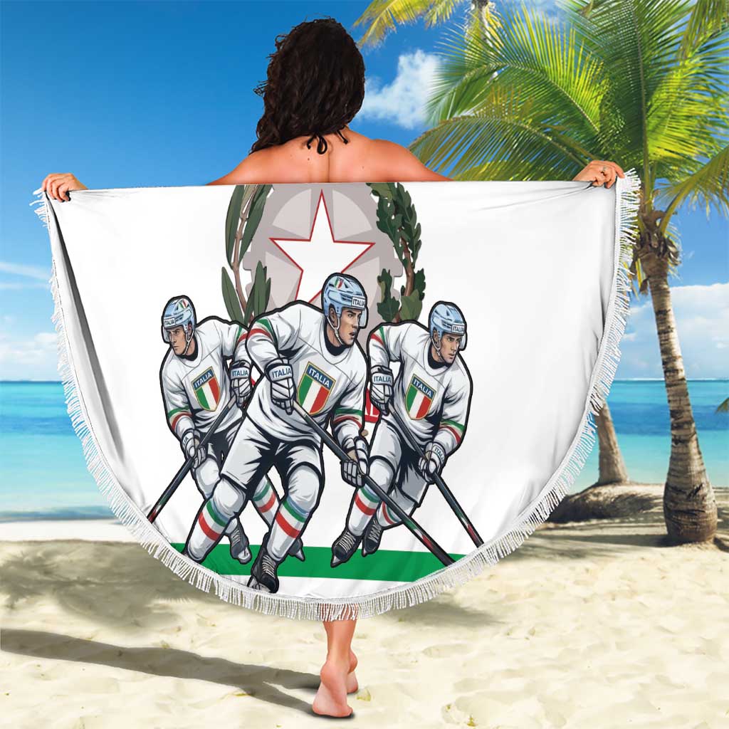 Italy Hockey Beach Blanket Italia Hockey Pride Vintage White