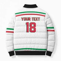Italy Hockey Custom Bomber Puffer Jacket Italia Hockey Pride Vintage White