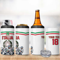Italy Hockey Custom 4 in 1 Can Cooler Tumbler Italia Hockey Pride Vintage White