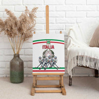 Italy Hockey Canvas Wall Art Italia Hockey Pride Vintage White