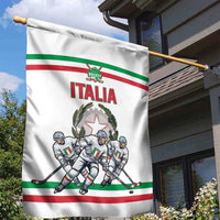 Italy Hockey Garden Flag Italia Hockey Pride Vintage White