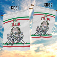 Italy Hockey Garden Flag Italia Hockey Pride Vintage White