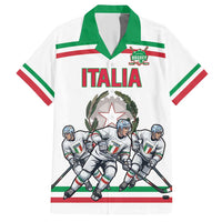 Italy Hockey Custom Hawaiian Shirt Italia Hockey Pride Vintage White