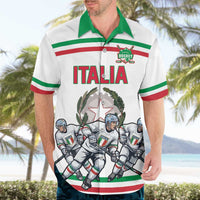 Italy Hockey Custom Hawaiian Shirt Italia Hockey Pride Vintage White