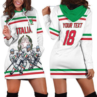 Italy Hockey Custom Hoodie Dress Italia Hockey Pride Vintage White
