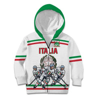 Italy Hockey Custom Kid Hoodie Italia Hockey Pride Vintage White