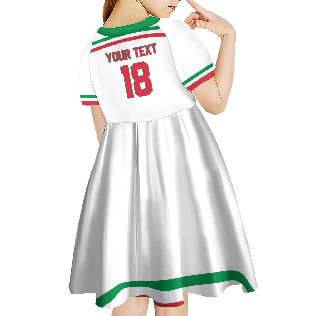 Italy Hockey Custom Kid Short Sleeve Dress Italia Hockey Pride Vintage White
