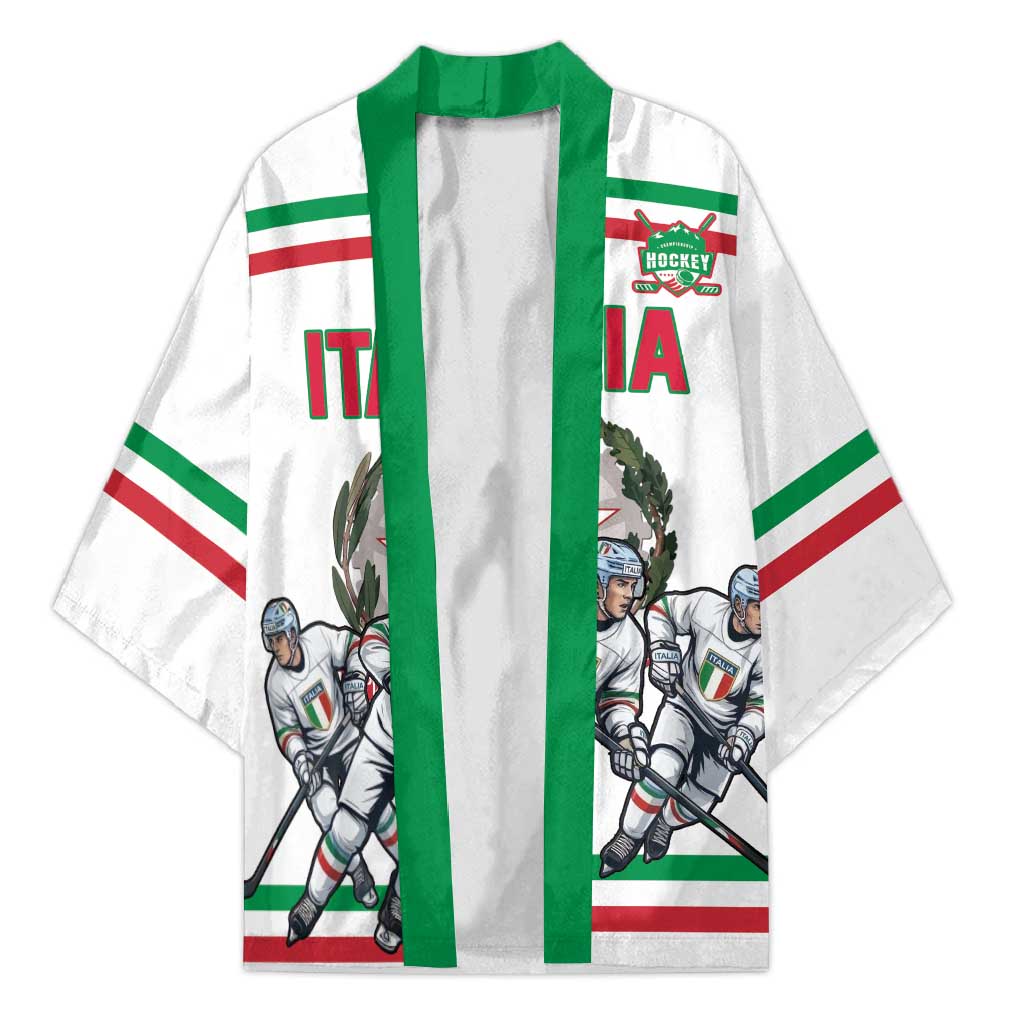Italy Hockey Custom Kimono Italia Hockey Pride Vintage White
